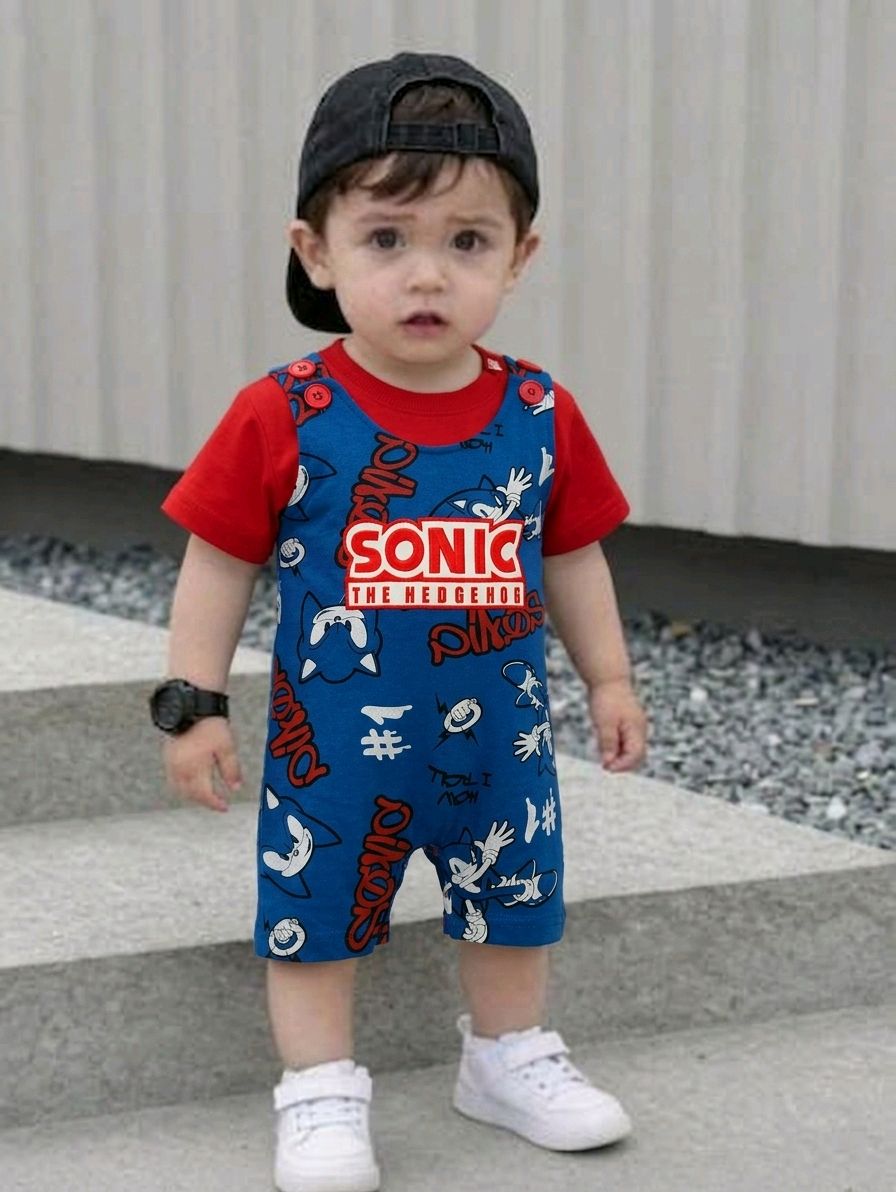 Sonic The Hedgehog Baby Boy Romper Jumpsuit